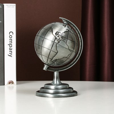 Decorative Metal Globe Showpiece – Antique Gold & Copper Finish