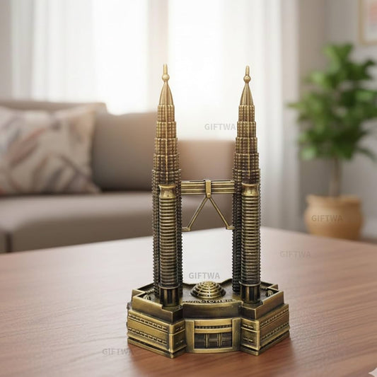 Petronas Twin Towers Miniature Showpiece – Antique Bronze Metal Replica