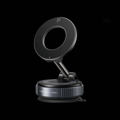 Magnetic Car Phone Holder with 360° Rotation & Suction Cup Base