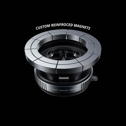Magnetic Car Phone Holder with 360° Rotation & Suction Cup Base