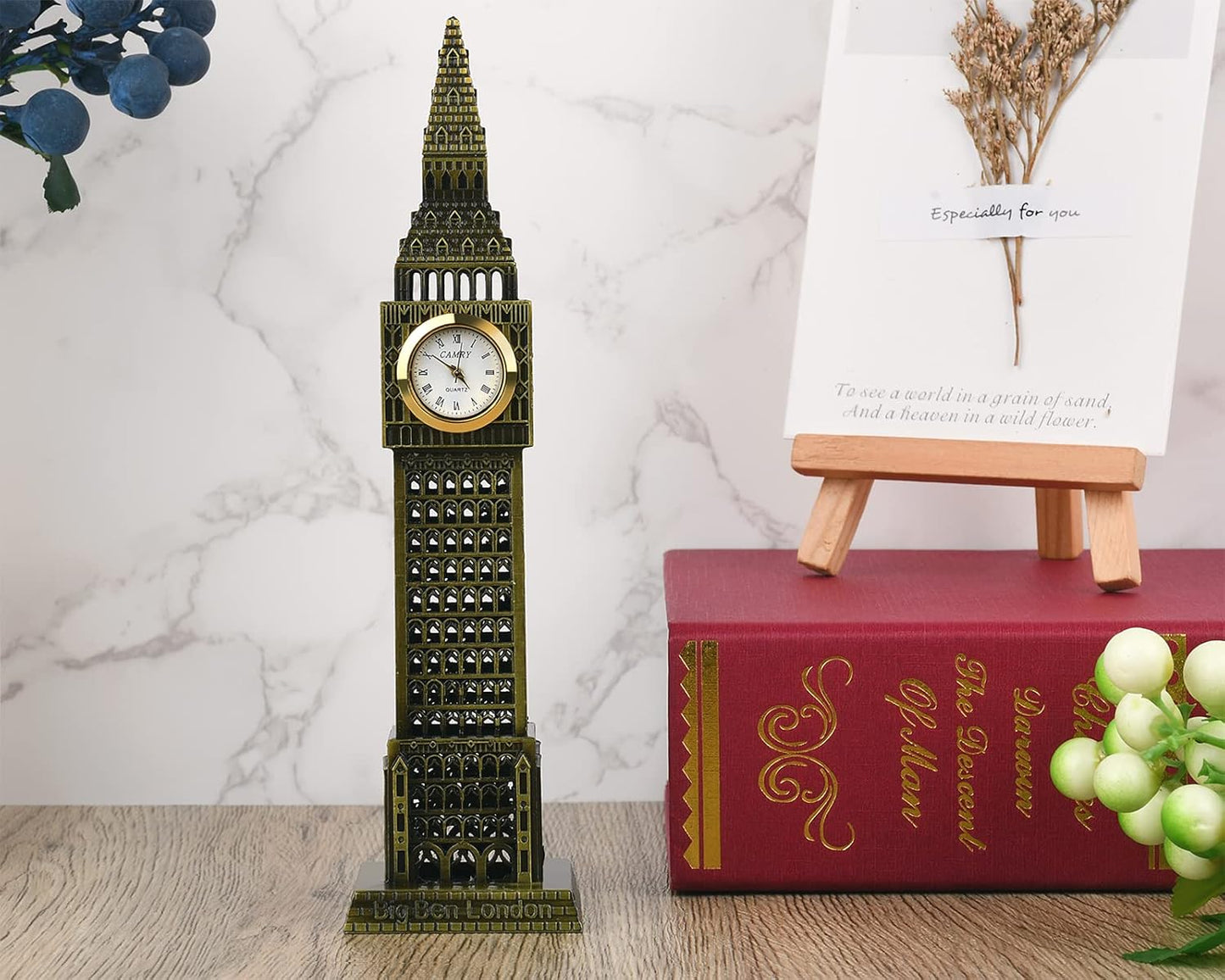 Big Ben London Metal Clock Statue – Decorative Miniature Tower