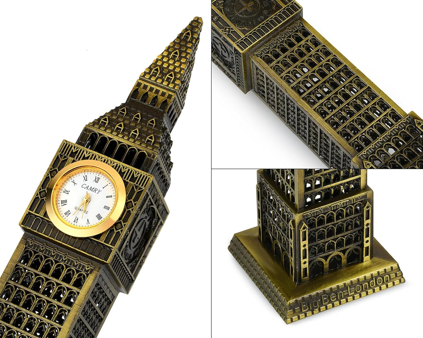 Big Ben London Metal Clock Statue – Decorative Miniature Tower