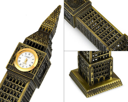 Big Ben London Metal Clock Statue – Decorative Miniature Tower