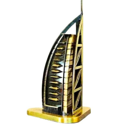 Burj Al Arab Miniature Showpiece – Antique Gold Metal Replica