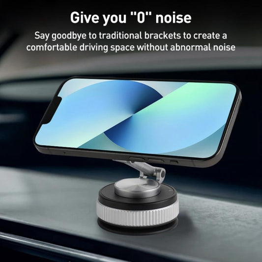 Magnetic Car Phone Holder with 360° Rotation & Suction Cup Base