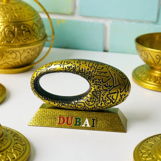 Dubai Museum of the Future Replica Showpiece – Arabic Calligraphy Gold Decor