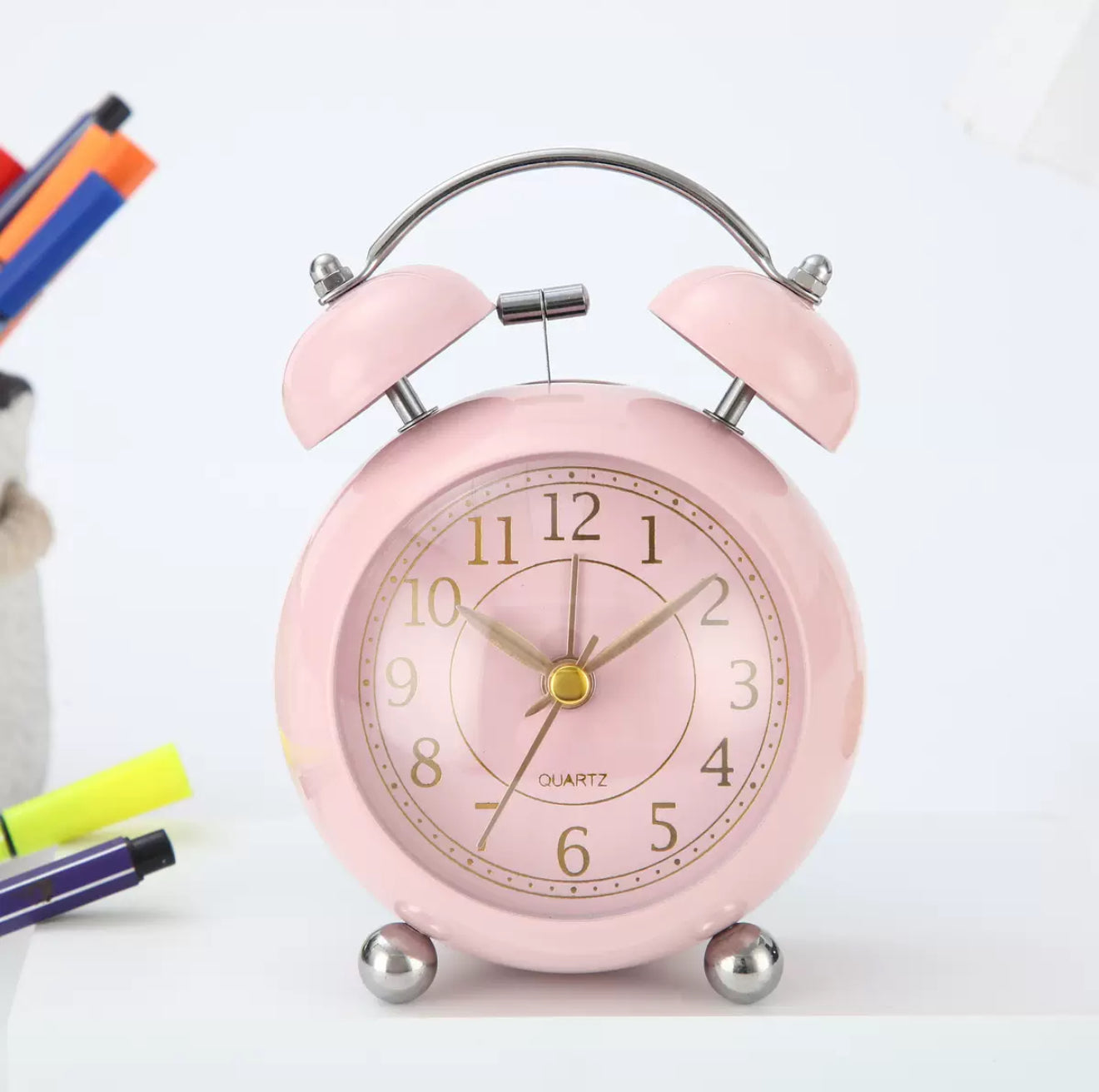 Classic Vintage Twin Bell Alarm Clock - Retro Style Desk Clock with Loud Alarm