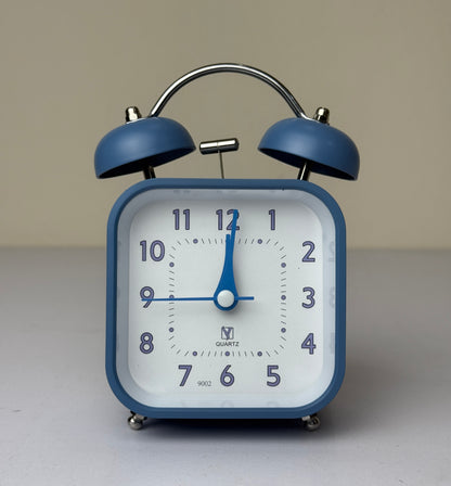 Classic Vintage Twin Bell Alarm Clock - Retro Style Desk Clock with Loud Alarm