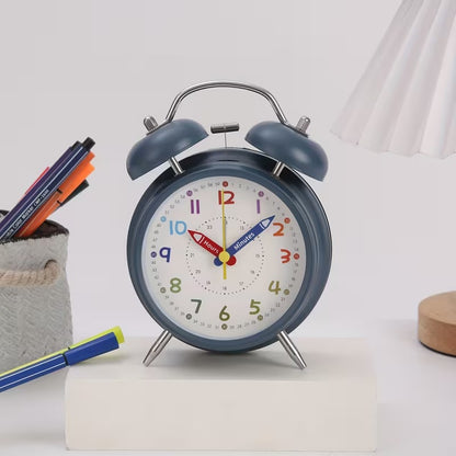 Retro Metal Double Bell Alarm Clock – Colorful Dial, 4 Colors Available