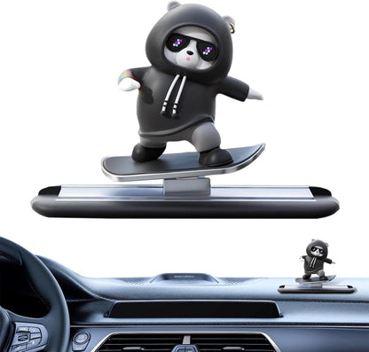 Skateboarding Bear Car Dashboard Ornament