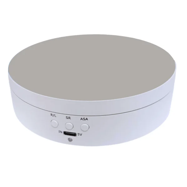 White- 360 degree rotating display stand