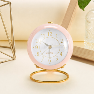 Elegant Home Decor Alarm Clock – PINK