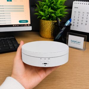 360 degree rotating display stand - White
