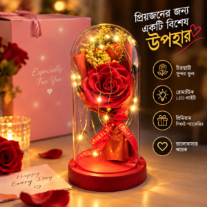 Eternal Love Rose Dome – A Beautiful Symbol of Love (Red) ❤️